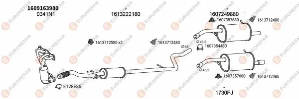 Изпускателна система EUROREPAR           