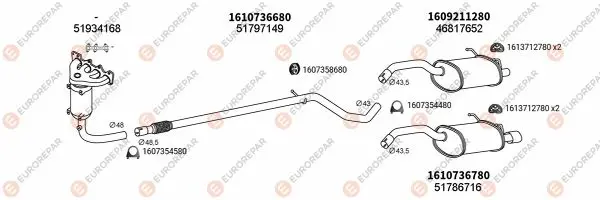 Изпускателна система EUROREPAR           