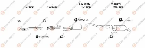 Изпускателна система EUROREPAR           