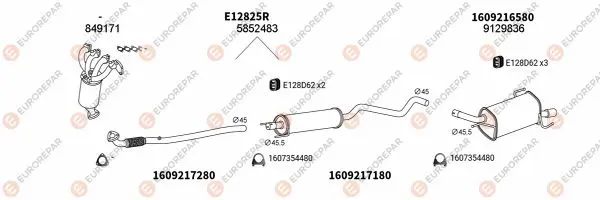 Изпускателна система EUROREPAR           