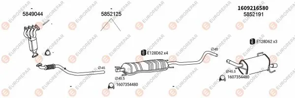 Изпускателна система EUROREPAR           