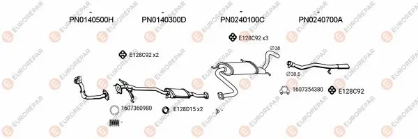 Изпускателна система EUROREPAR           