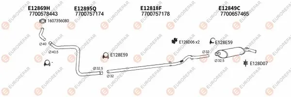Изпускателна система EUROREPAR           