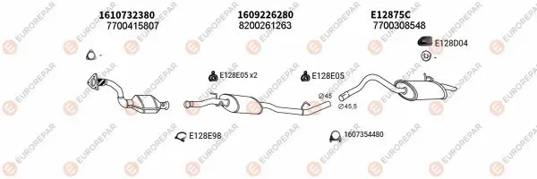 Изпускателна система EUROREPAR           