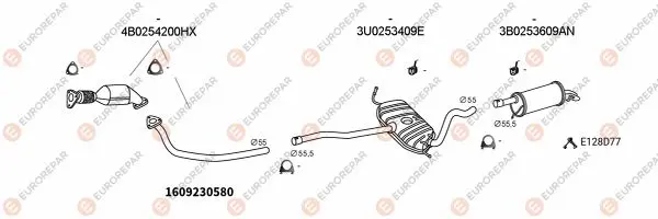 Изпускателна система EUROREPAR           