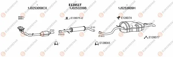 Изпускателна система EUROREPAR           