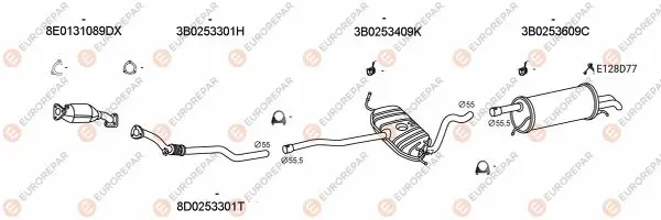 Изпускателна система EUROREPAR           