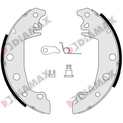 комплект спирачна челюст DIAMAX              