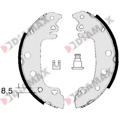 комплект спирачна челюст DIAMAX              