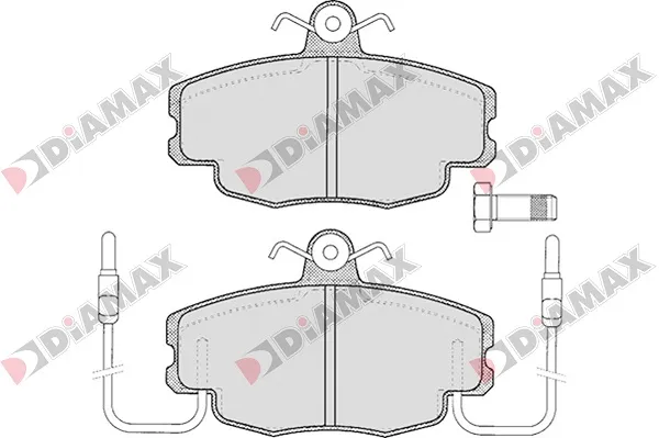 комплект спирачно феродо, дискови спирачки DIAMAX              
