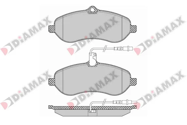 комплект спирачно феродо, дискови спирачки DIAMAX              