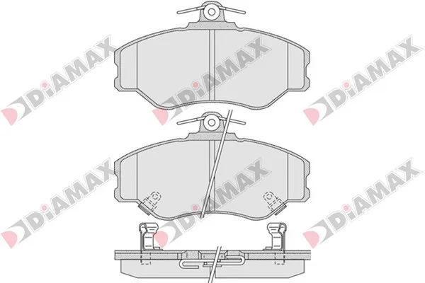 комплект спирачно феродо, дискови спирачки DIAMAX              