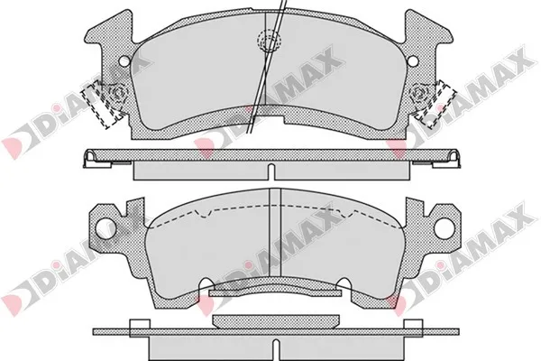 комплект спирачно феродо, дискови спирачки DIAMAX              