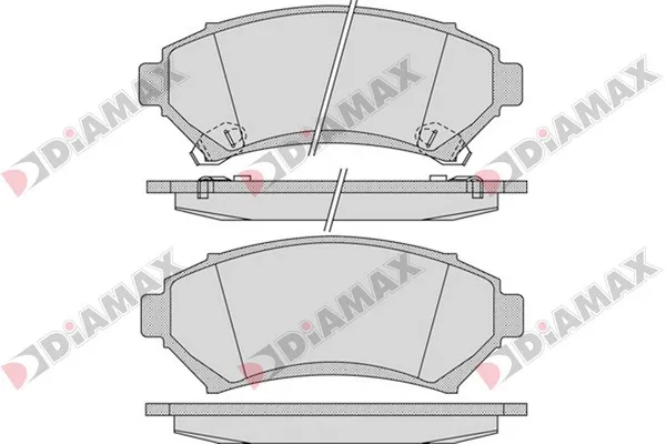 комплект спирачно феродо, дискови спирачки DIAMAX              