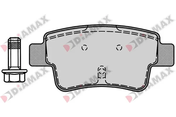 комплект спирачно феродо, дискови спирачки DIAMAX              
