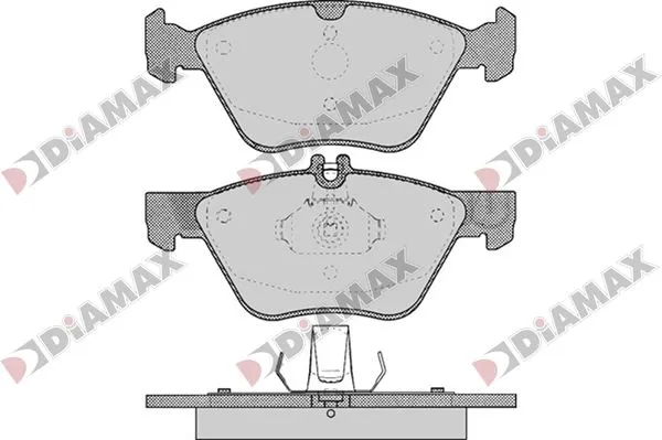 комплект спирачно феродо, дискови спирачки DIAMAX              