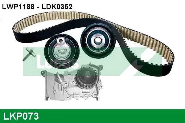 водна помпа- к-кт ангренажен ремък LUCAS               