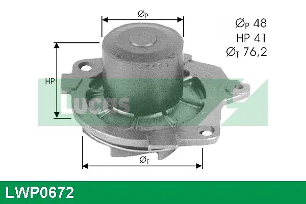водна помпа, охлаждане на двигателя LUCAS               