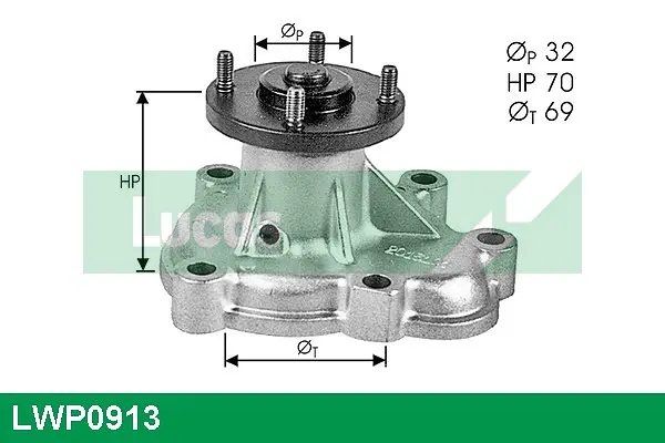 водна помпа, охлаждане на двигателя LUCAS               