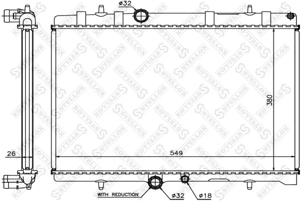 радиатор, охлаждане на двигателя STELLOX             