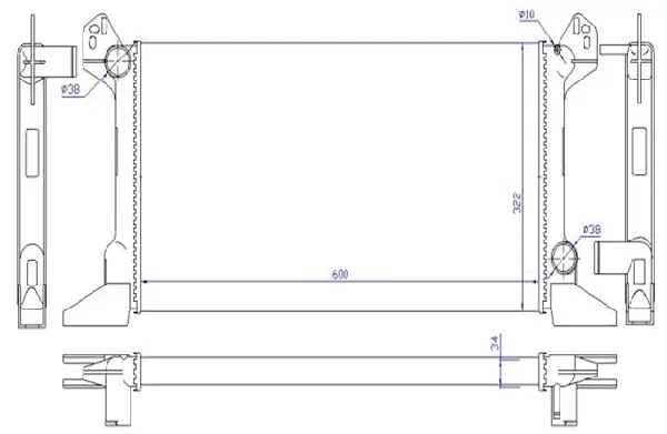 радиатор, охлаждане на двигателя STELLOX             