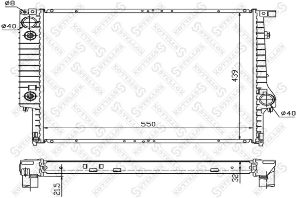 радиатор, охлаждане на двигателя STELLOX             
