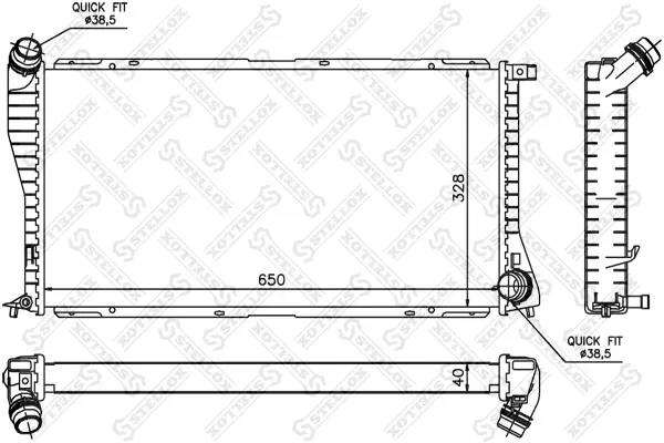 радиатор, охлаждане на двигателя STELLOX             