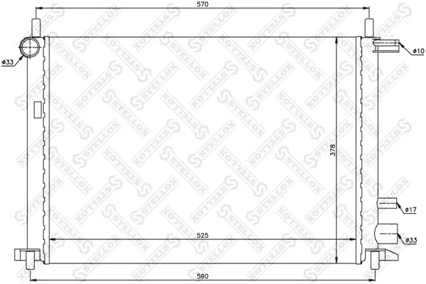 радиатор, охлаждане на двигателя STELLOX             