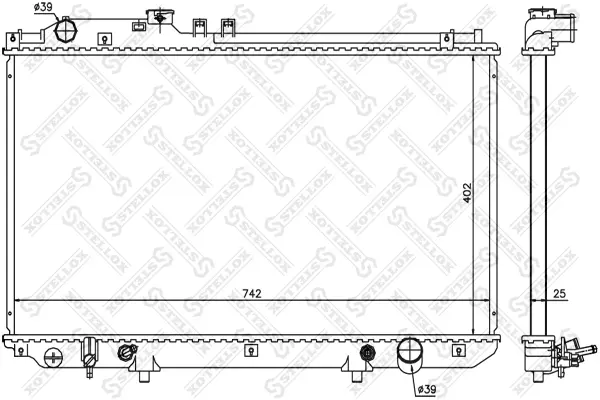 радиатор, охлаждане на двигателя STELLOX             
