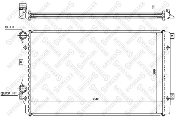 радиатор, охлаждане на двигателя STELLOX             