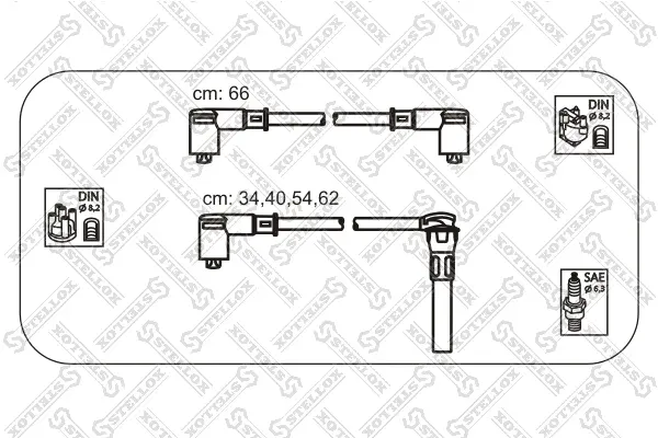 комплект запалителеи кабели STELLOX             