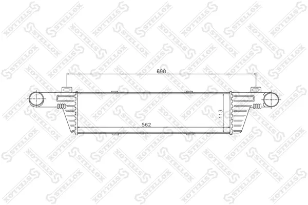 интеркулер (охладител за въздуха на турбината) STELLOX             