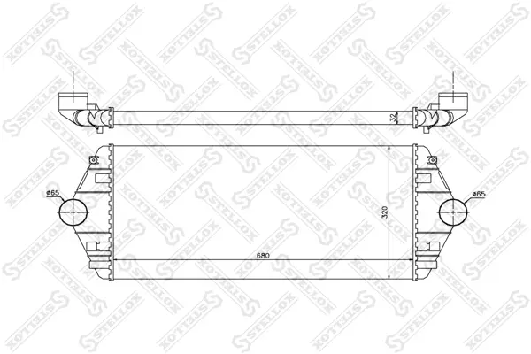 интеркулер (охладител за въздуха на турбината) STELLOX             