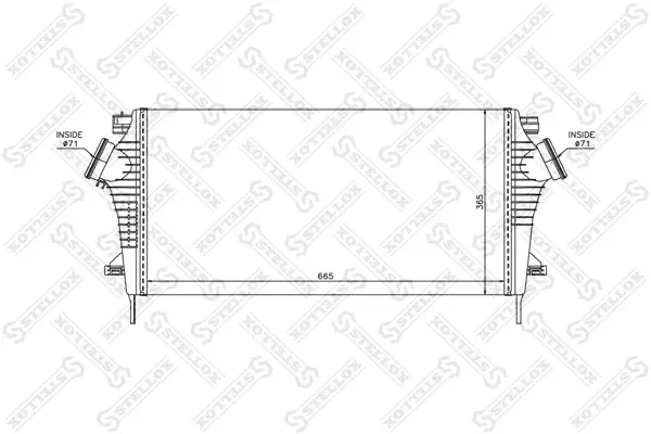 интеркулер (охладител за въздуха на турбината) STELLOX             
