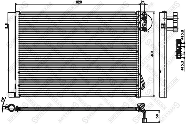Радиатор климатик за BMW 1 (E87) 116 i 10-45073-SX STELLOX             