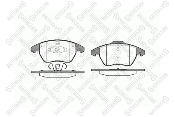 комплект спирачно феродо, дискови спирачки STELLOX             