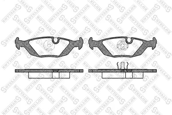 комплект спирачно феродо, дискови спирачки STELLOX             