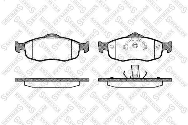 комплект спирачно феродо, дискови спирачки STELLOX             