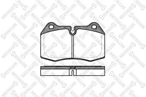 комплект спирачно феродо, дискови спирачки STELLOX             