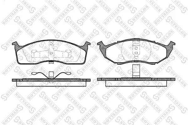 комплект спирачно феродо, дискови спирачки STELLOX             