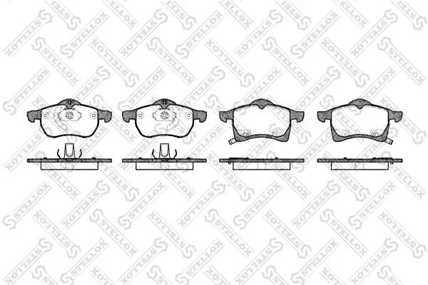 комплект спирачно феродо, дискови спирачки STELLOX             