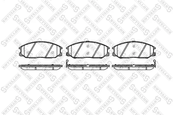 комплект спирачно феродо, дискови спирачки STELLOX             