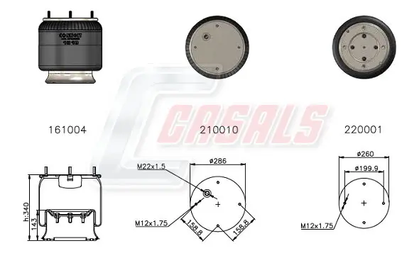 маншон, въздушно окачване CASALS              