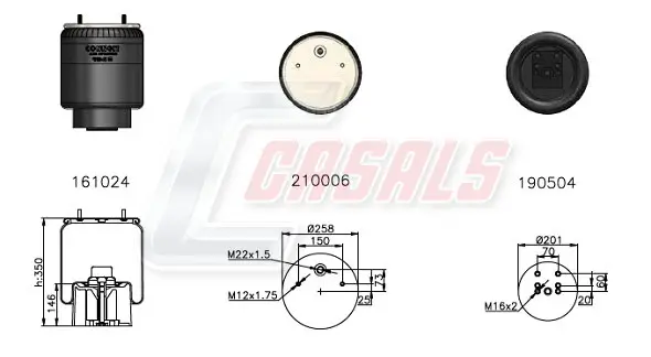 маншон, въздушно окачване CASALS              