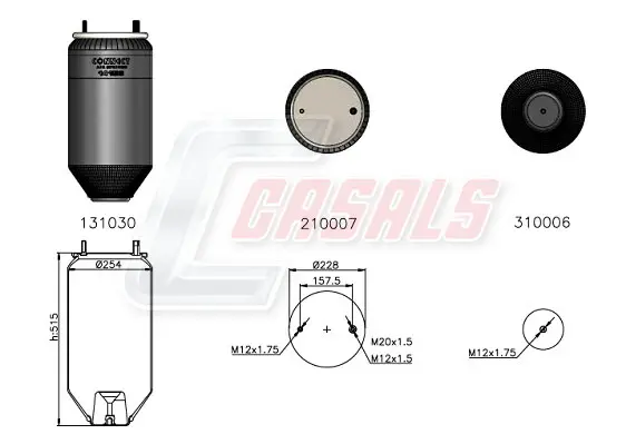 маншон, въздушно окачване CASALS              