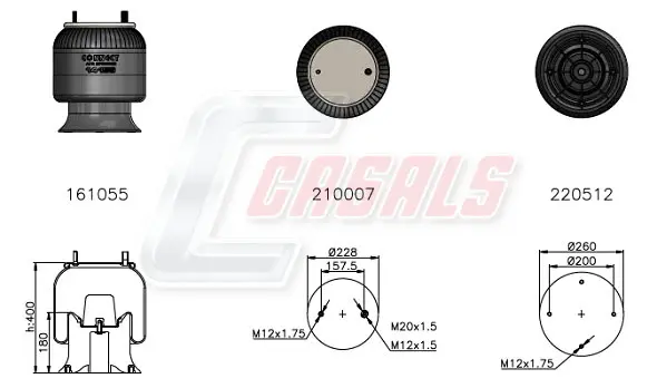 маншон, въздушно окачване CASALS              