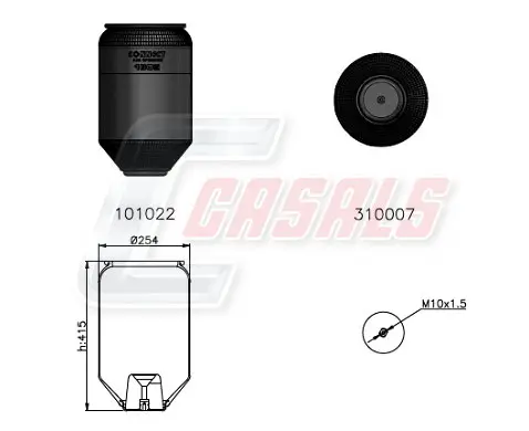 маншон, въздушно окачване CASALS              