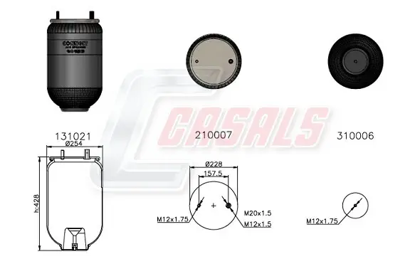 маншон, въздушно окачване CASALS              