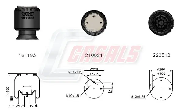 маншон, въздушно окачване CASALS              