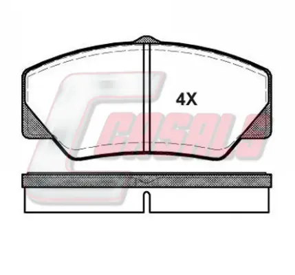 комплект спирачно феродо, дискови спирачки CASALS              